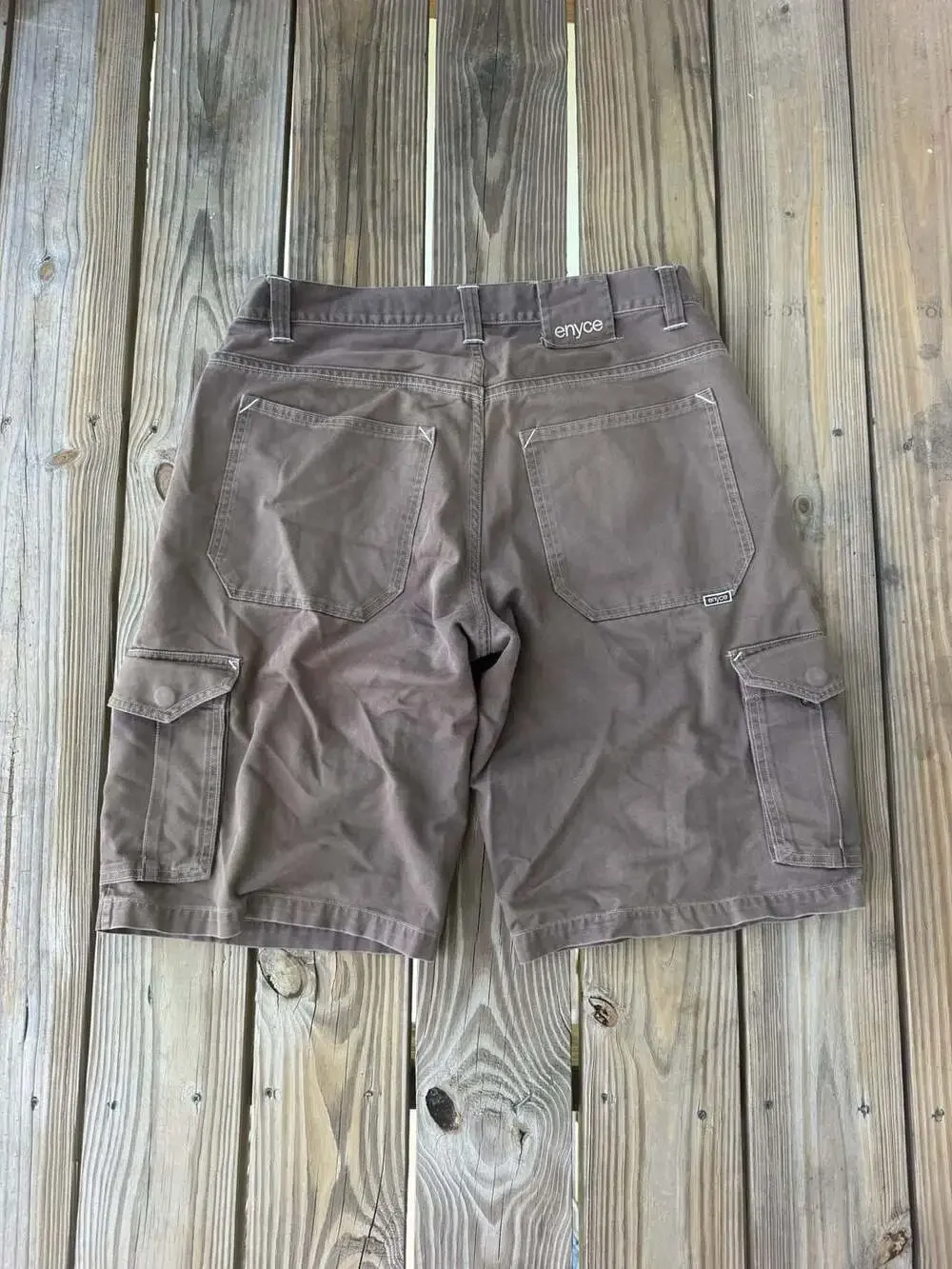 Enyce Cargo Shorts Size 36 Brown Cotton Skate Y2K Grunge
